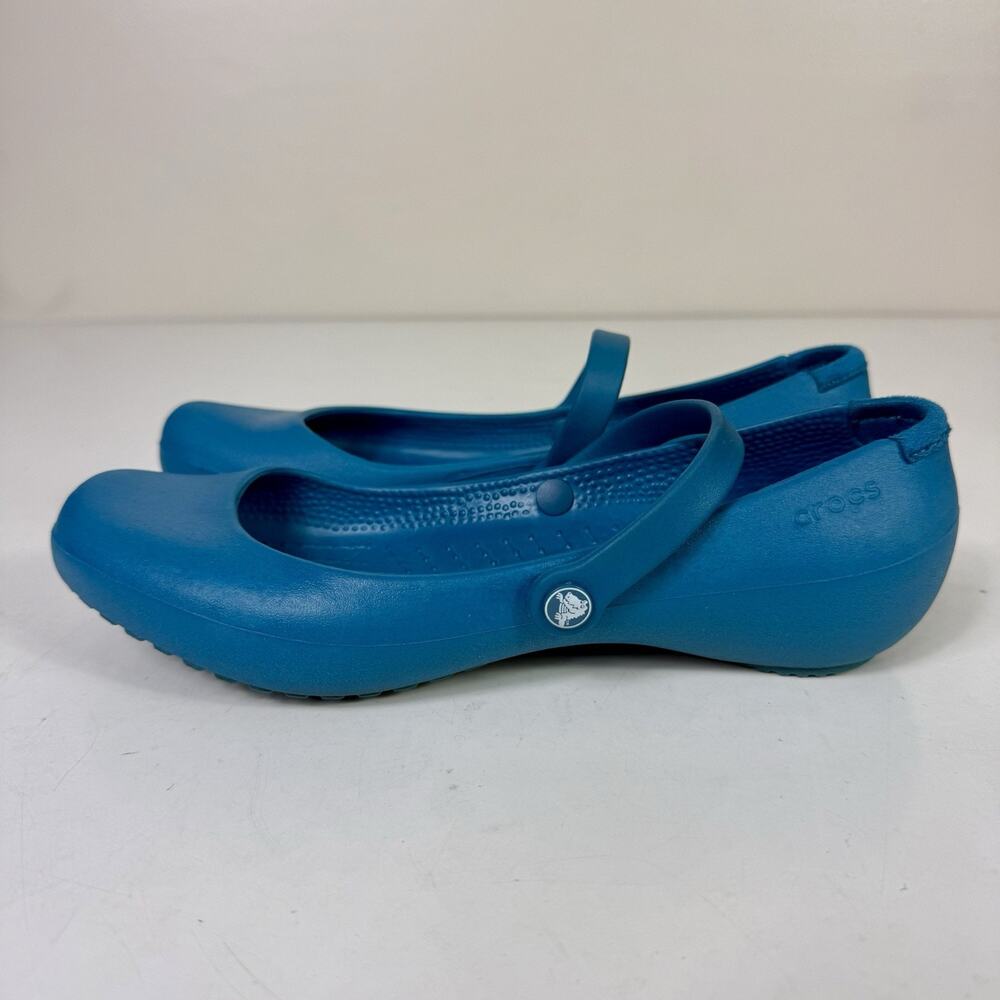 Crocs Alice Womens Shoes Size 7 Blue Round Toe Slip On Mary Jane Ballet
